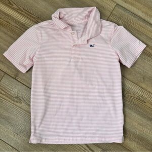 Vineyard Vines Light Pink & White Striped Polo